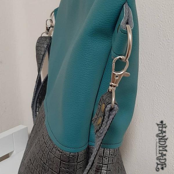 Handtasche  Schultertasche Umhängetasche Petrol